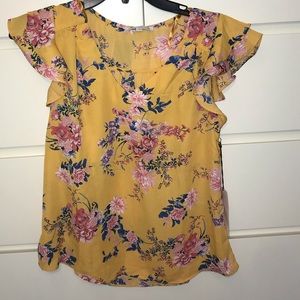 NWT Floral Chiffon Shirt
